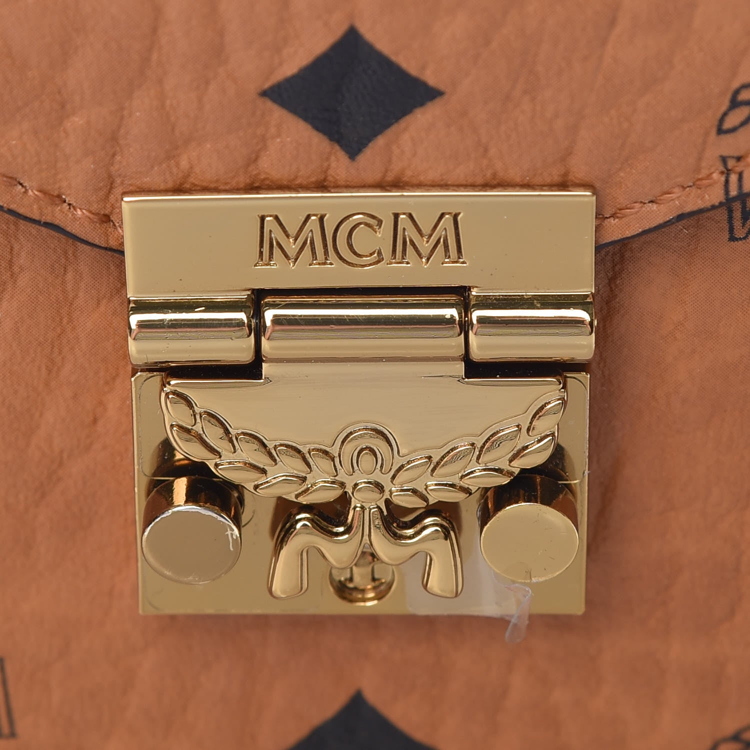 MCM Visetos Small Crossbody Bag Cognac 9 of 9