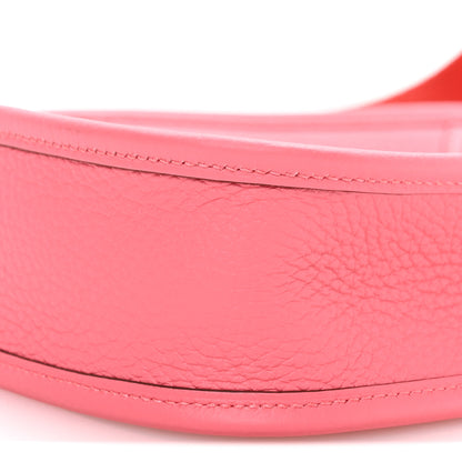 Hermes Taurillon Clemence Amazone Evelyne TPM Rose Azalee Rouge Pivoine 10 of 11