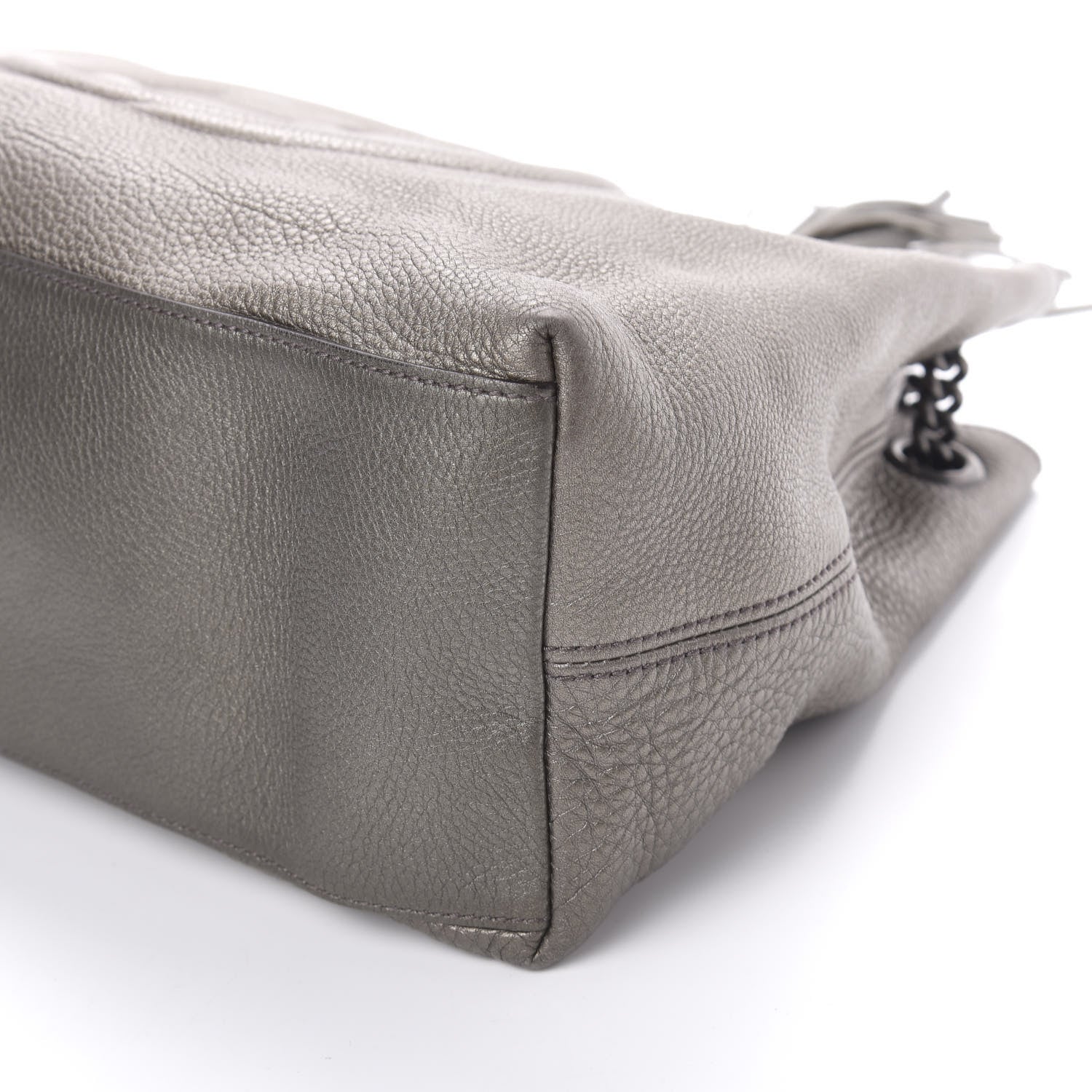 Gucci Metallic Pebbled Calfskin Medium Soho Chain Shoulder Bag Sasso 11 of 12