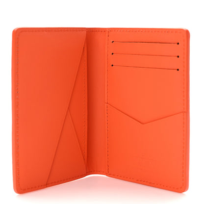 Louis Vuitton Grained Calfskin Pocket Organizer Orange 4 of 6