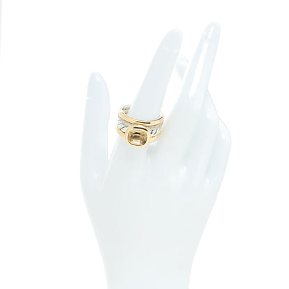 David Yurman 18K Yellow Gold Sterling Silver Diamond Citrine Mercer Four Row Stone Ring 57 8 2 of 5