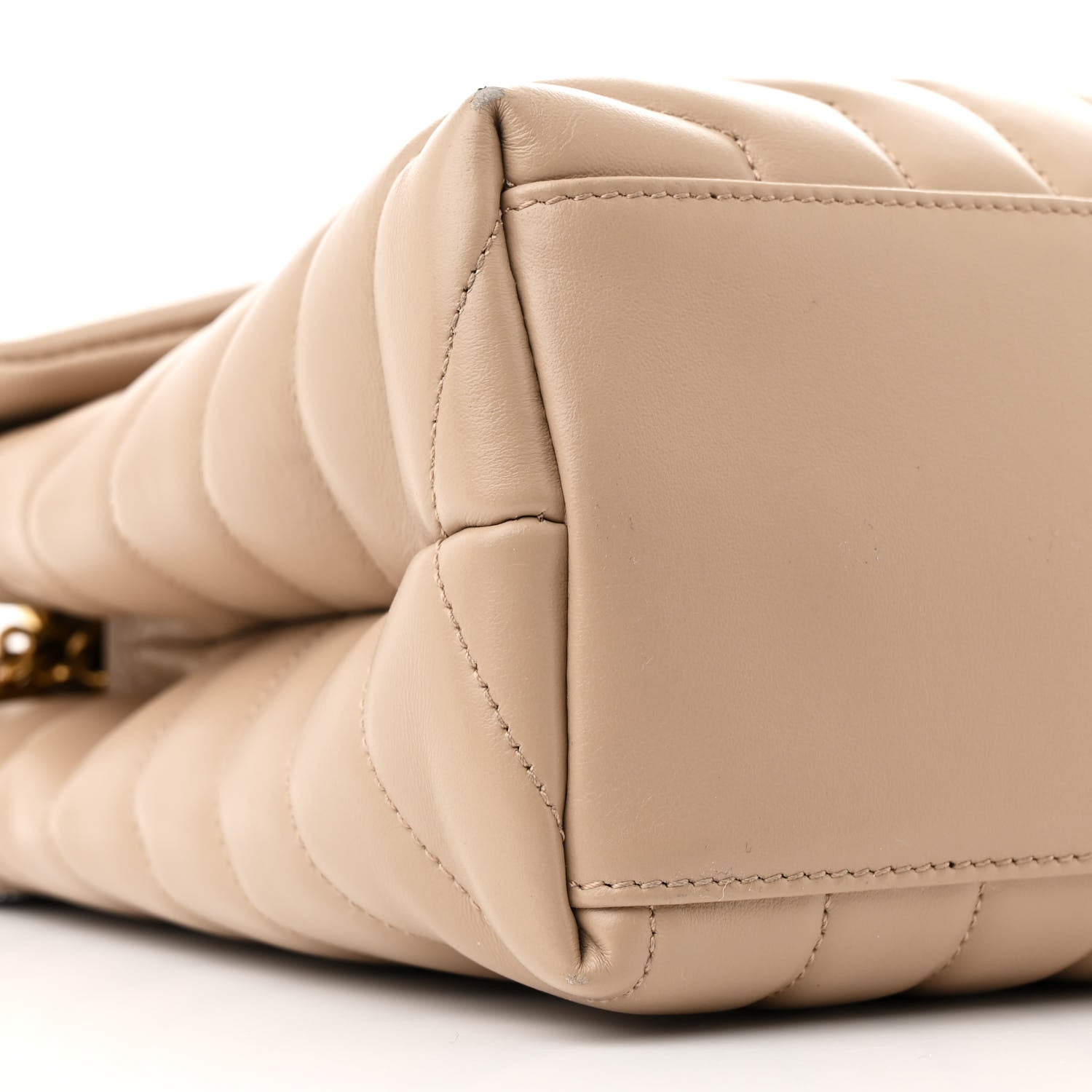 Saint Laurent Calfskin Y Quilted Monogram Medium Loulou Chain Satchel Dark Beige 10 of 12