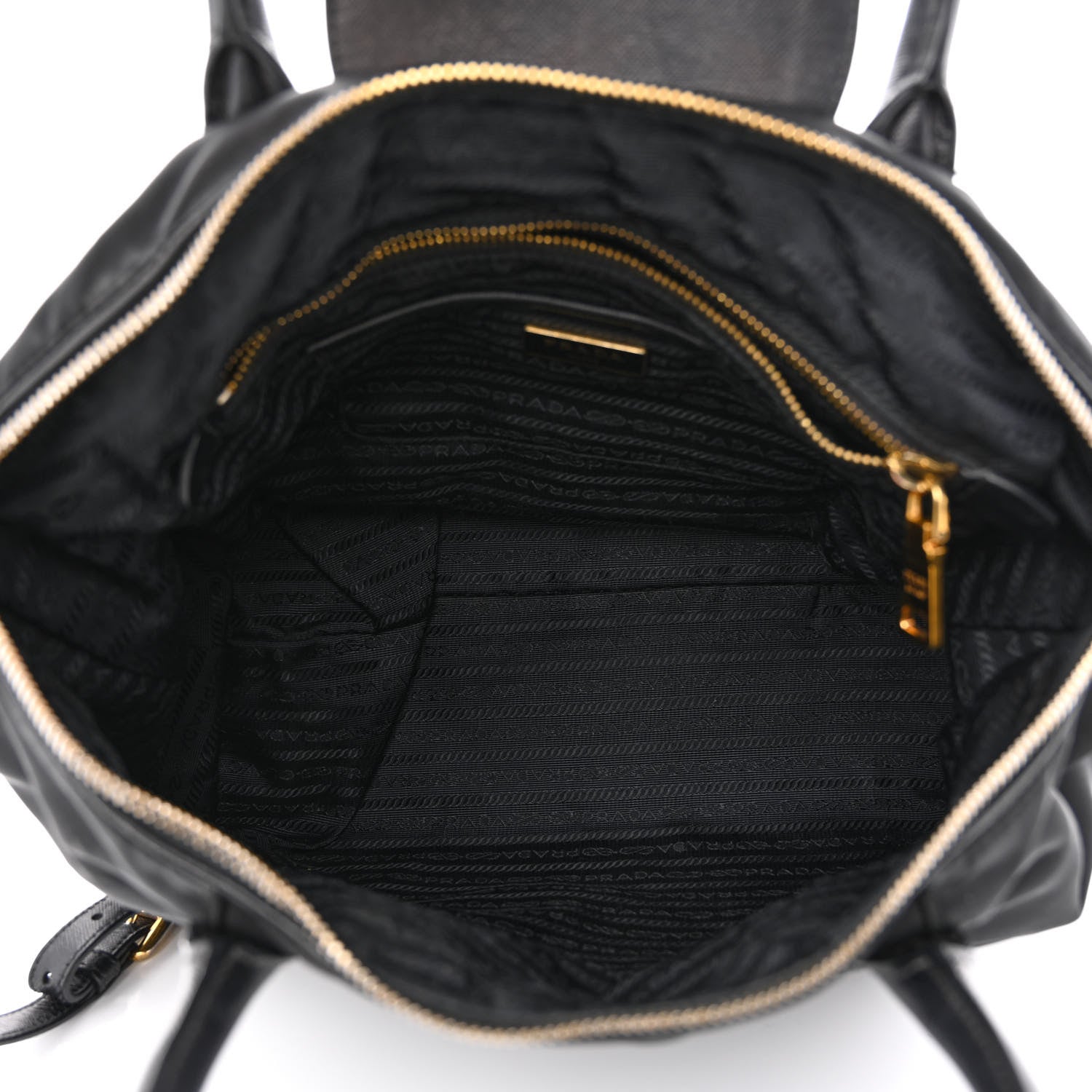 Prada Tessuto Nylon Saffiano Tote Black 5 of 13