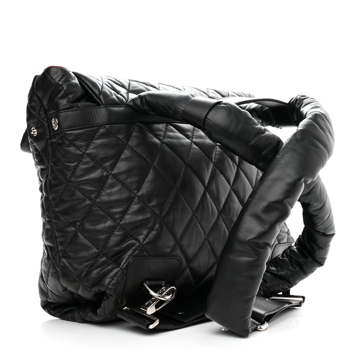 Lambskin Quilted Coco Cocoon Backpack Black