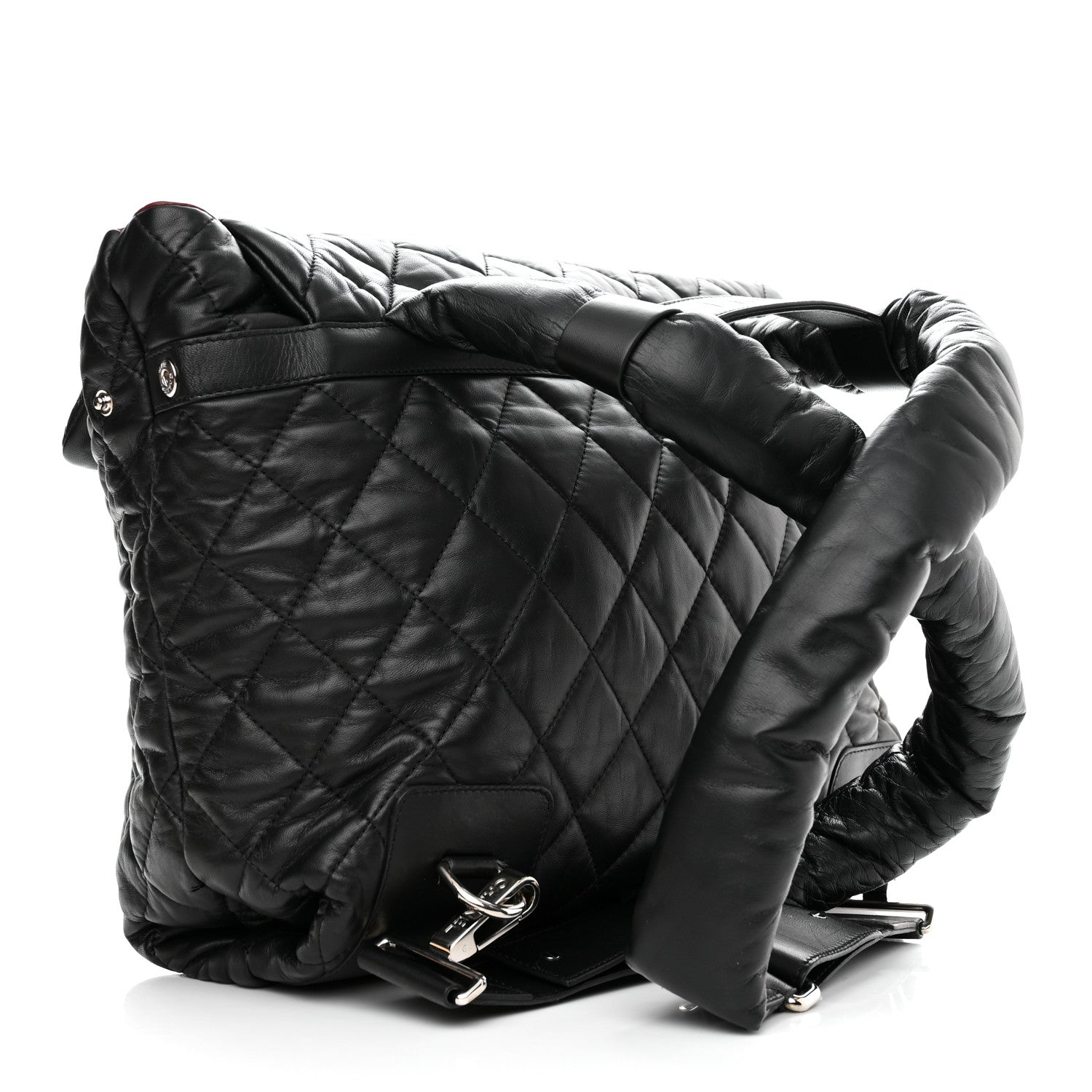 Chanel Lambskin Quilted Coco Cocoon Backpack Black 3 of 12