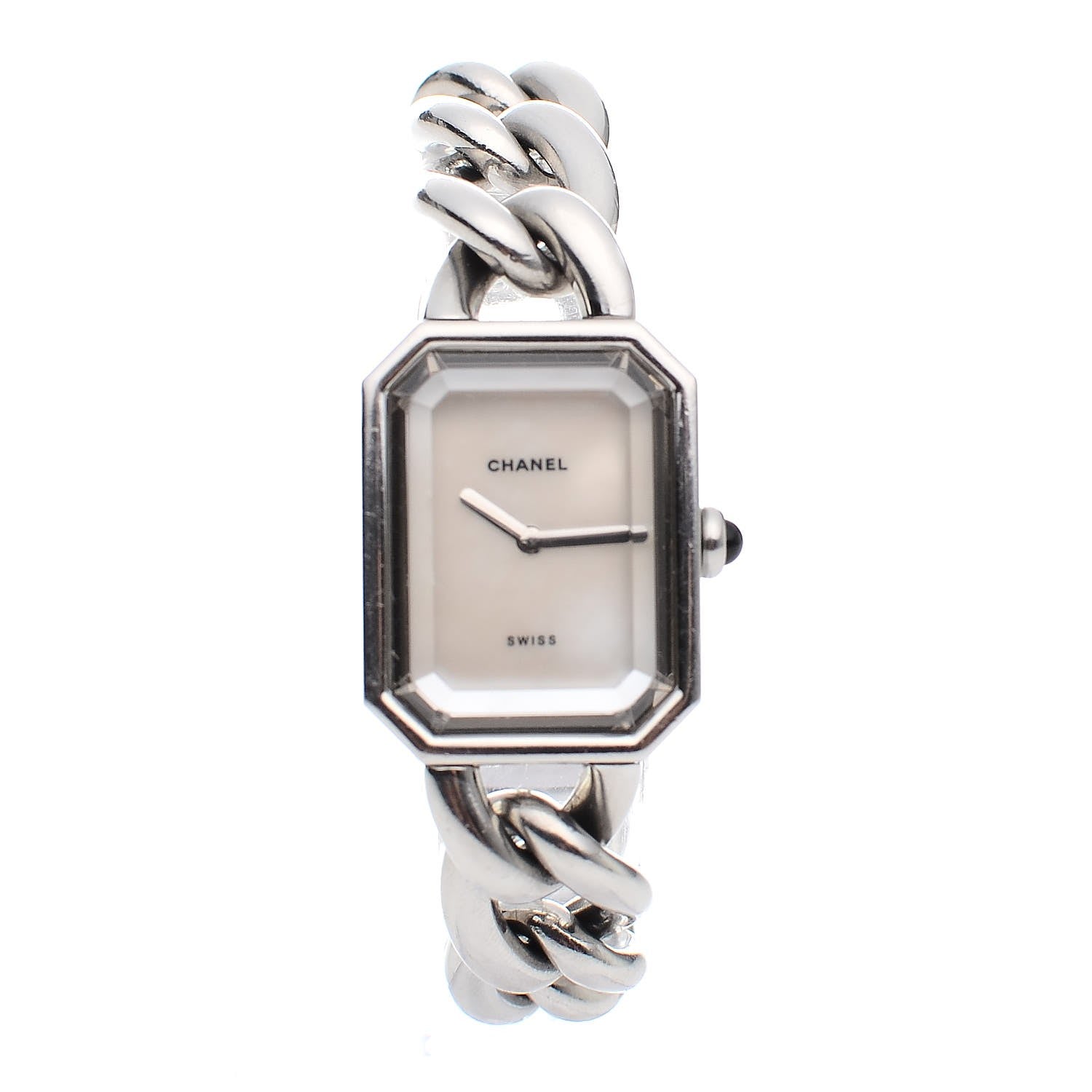 Chanel Stainless Steel Mother of Pearl 20mm Chain Premiere Quartz Watch M 1 of 6