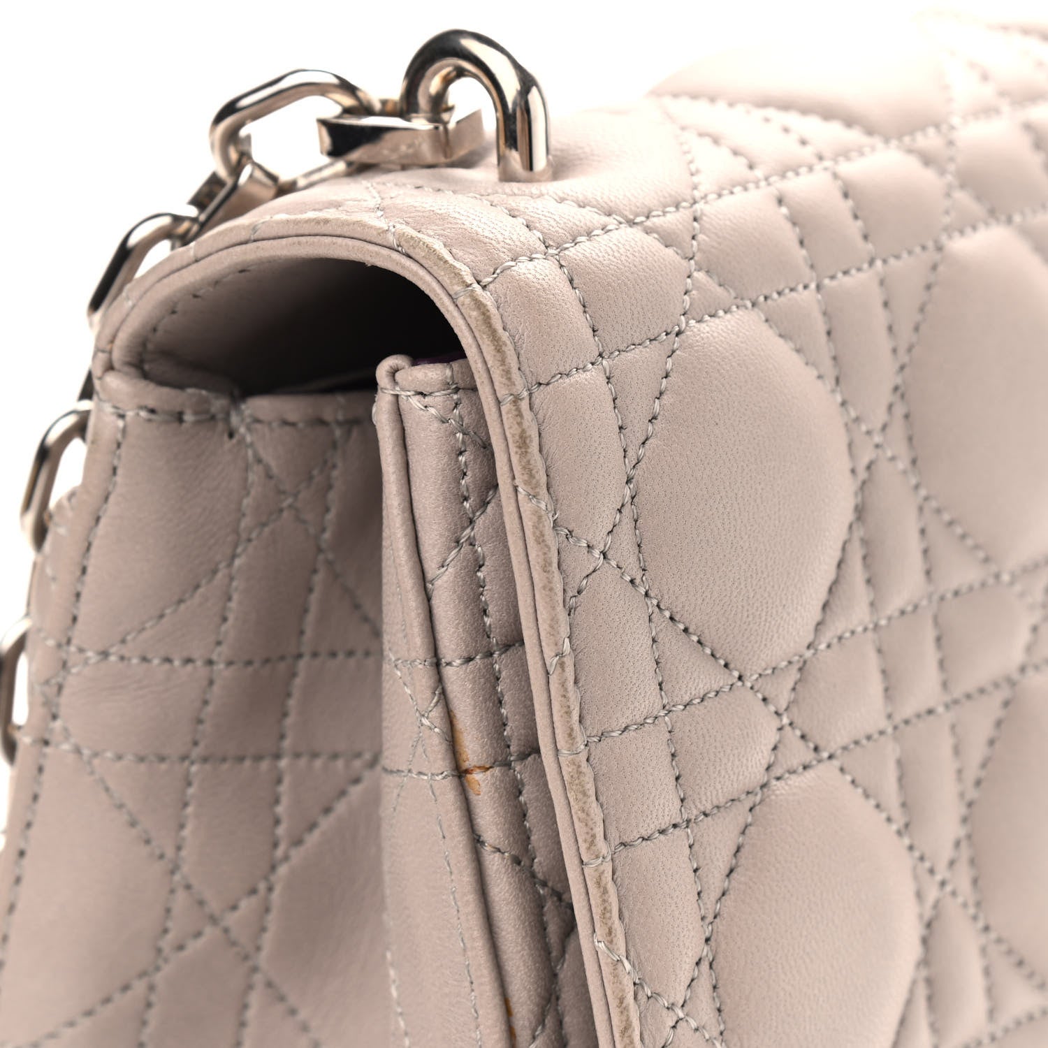 Christian Dior Lambskin Cannage Large Miss Dior Flap Grey 11 of 14