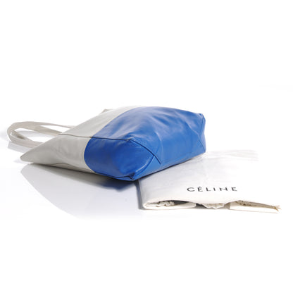 Celine Lambskin Vertical Bi-Cabas Blue White 4 of 9