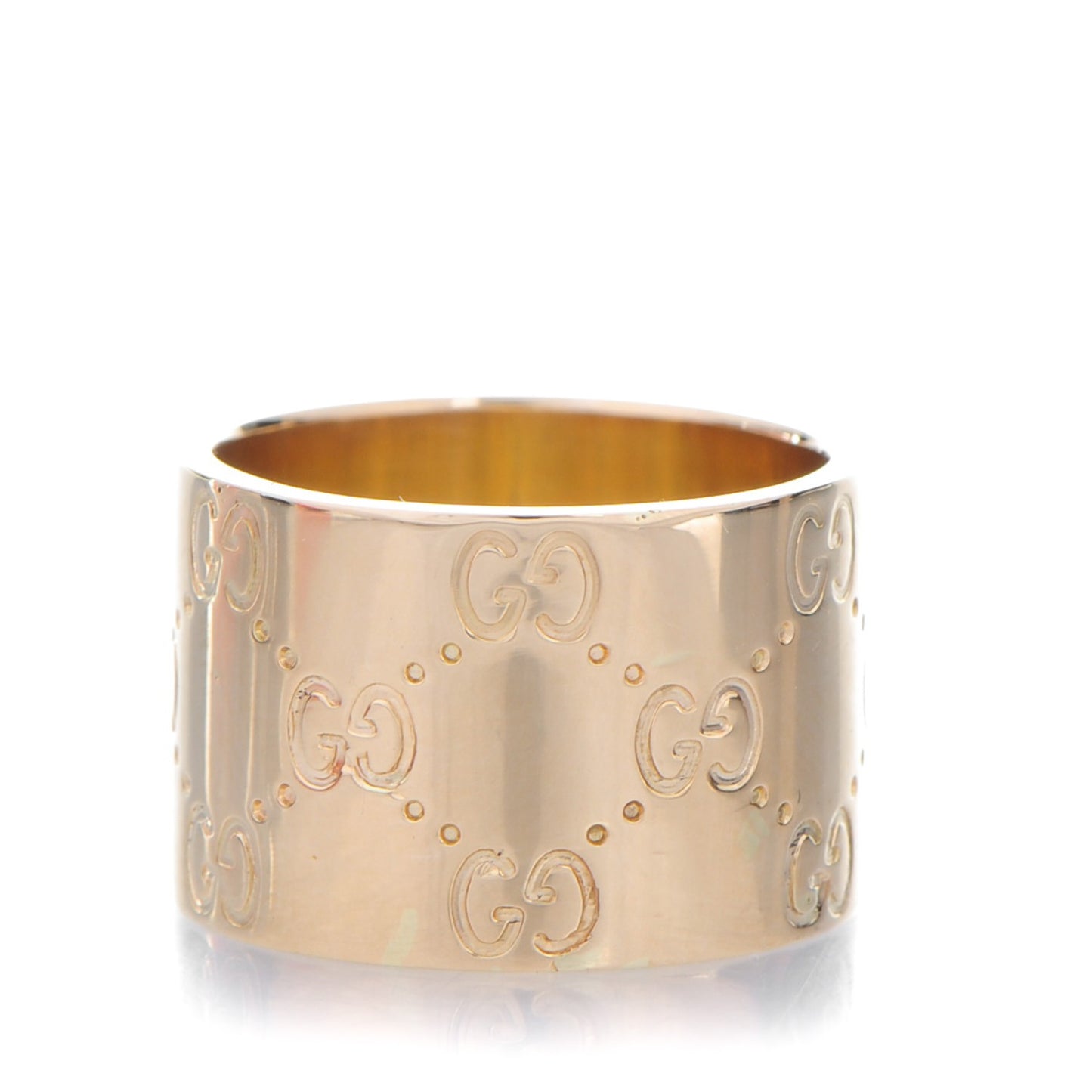 18K Yellow Gold 14mm Icon Wide Band Ring 57 8