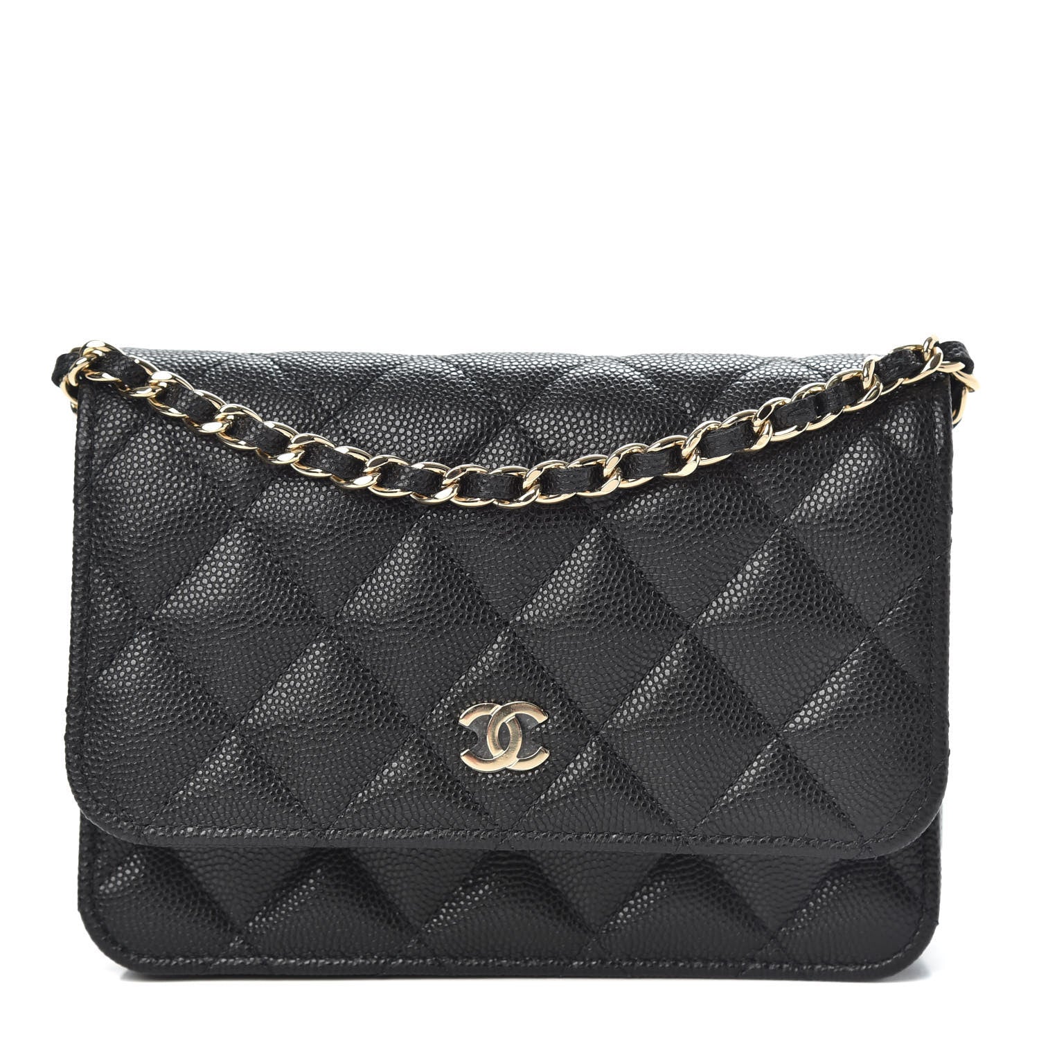 Chanel Caviar Quilted Mini Wallet On Chain WOC Black 1 of 10
