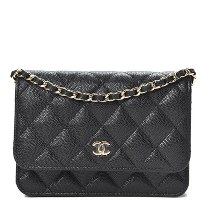 Chanel Caviar Quilted Mini Wallet On Chain WOC Black 1 of 10