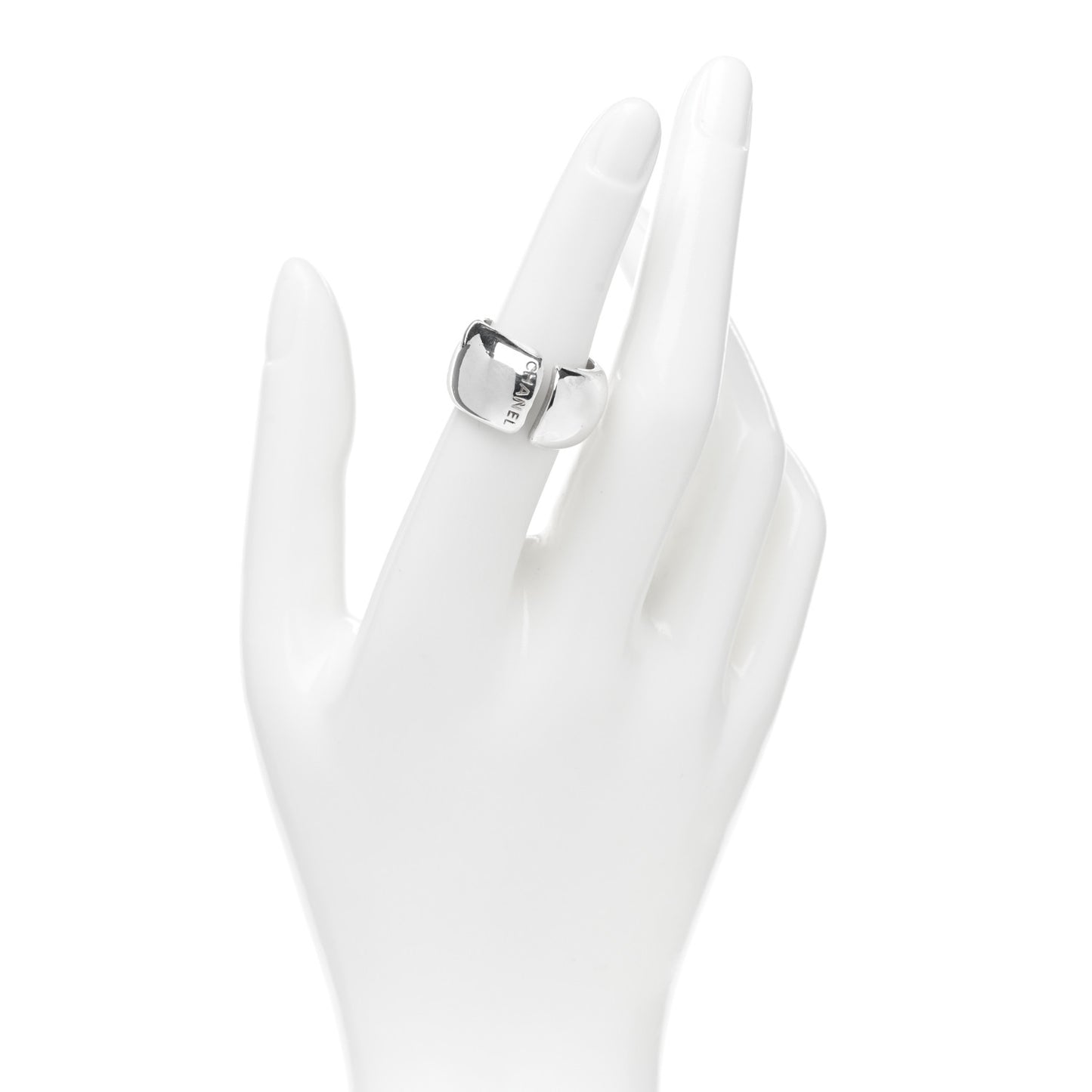 Sterling Silver Logo Open Ring 53 6.25
