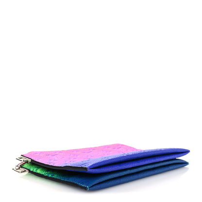 Louis Vuitton Taurillon Illusion Trio Pouch Bleu Rose 4 of 11