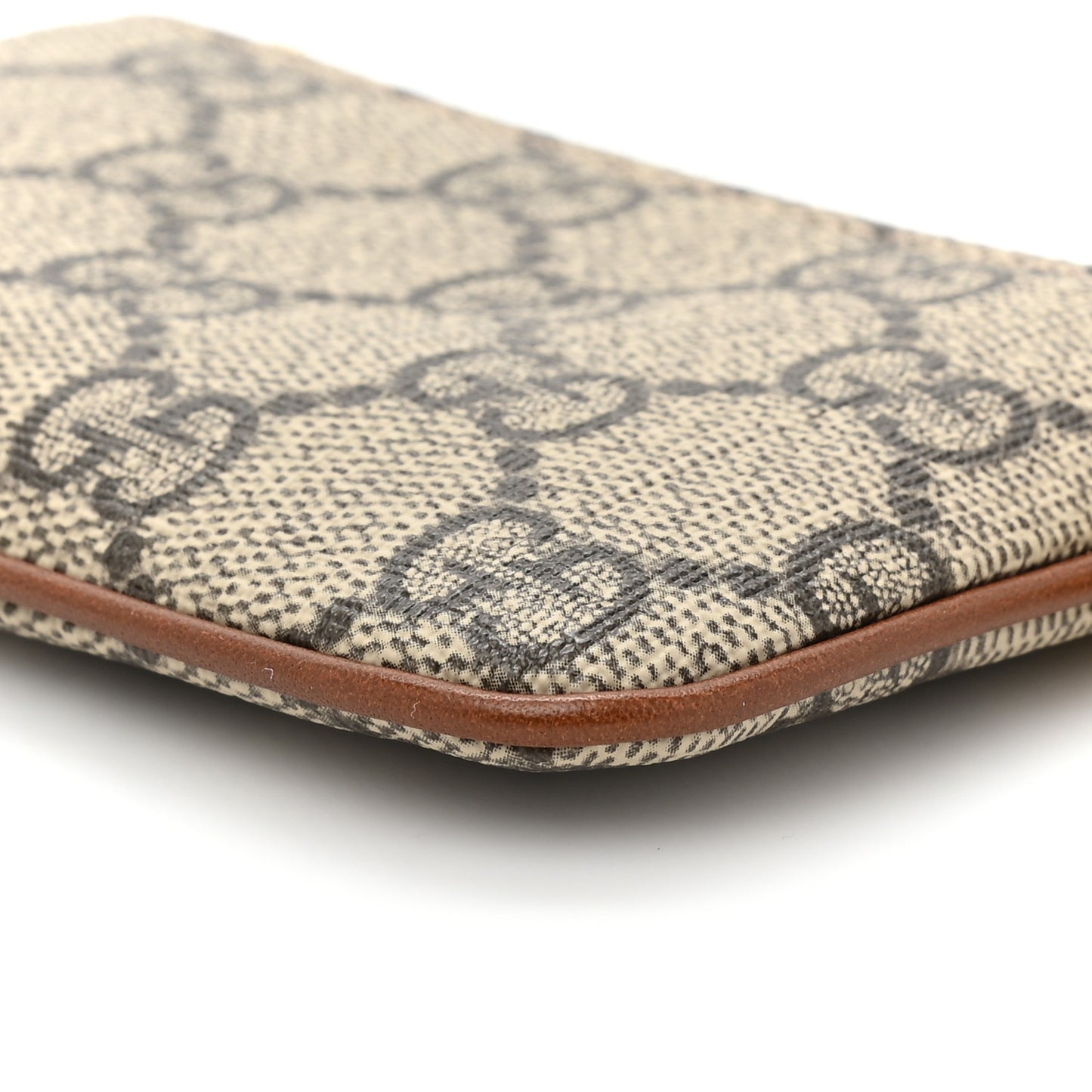 GG Supreme Monogram Key Case Brown