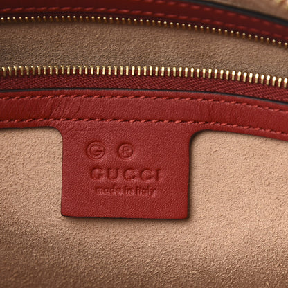 Gucci GG Supreme Monogram Blooms Small Boston Beige Blue Navy Hibiscus Red 7 of 11