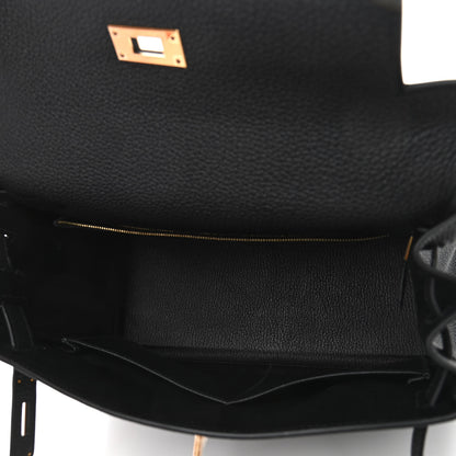 Hermes Togo Kelly Retourne 28 Black 8 of 18