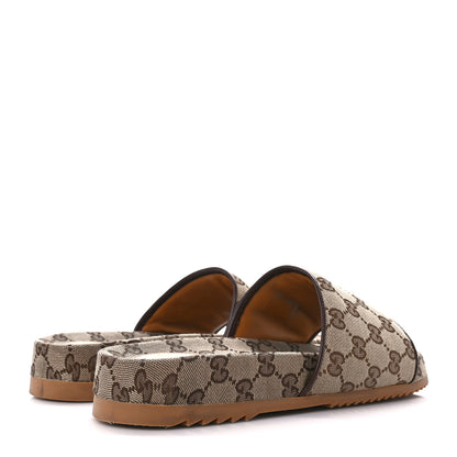Gucci Canvas GG Monogram Mens Slide Sandals 6 Beige 4 of 10