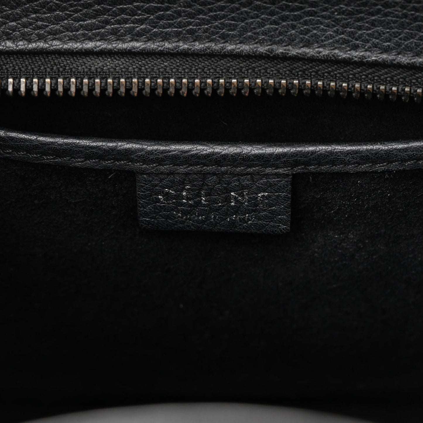 Drummed Calfskin Nano Luggage Black