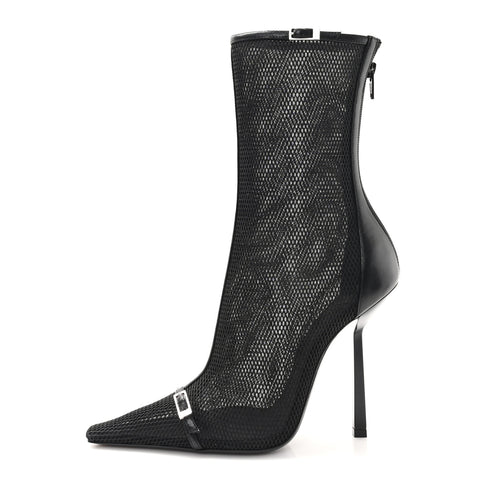 Elba Applique Tulle Aston 115 Boots 37.5 Black