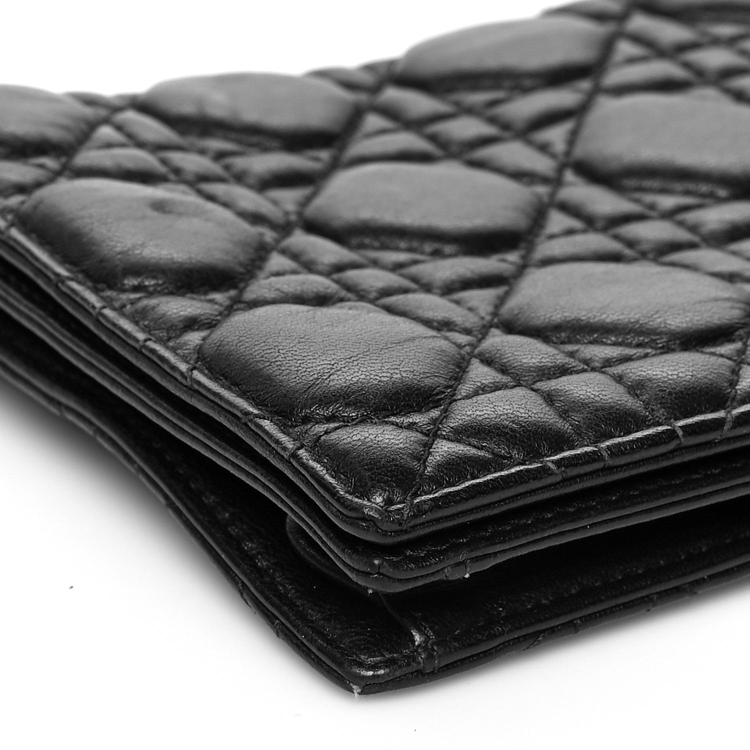 Christian Dior Lambskin Cannage Lady Dior Convertible Clutch Black 10 of 14