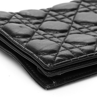Christian Dior Lambskin Cannage Lady Dior Convertible Clutch Black 10 of 14
