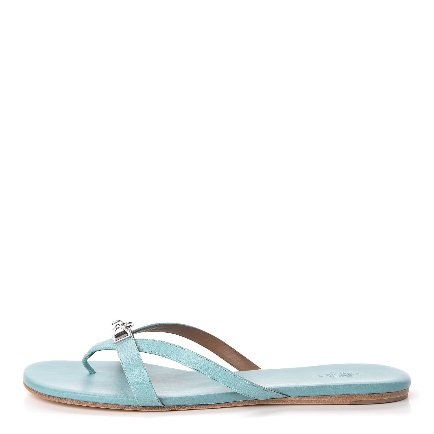 Hermes Epsom Corfou Sandals 41 Bleu Atoll 1 of 8