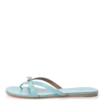 Hermes Epsom Corfou Sandals 41 Bleu Atoll 1 of 8