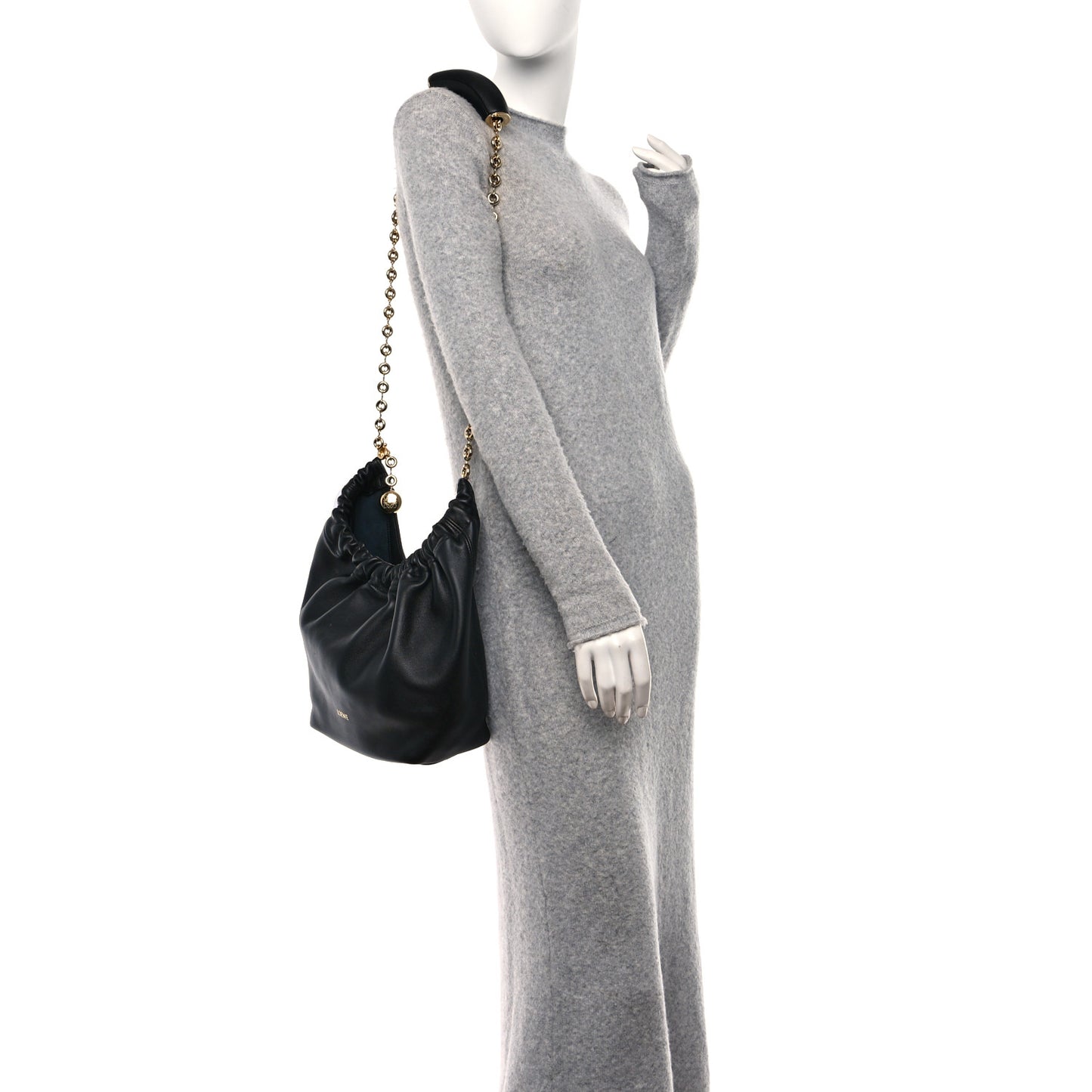 Nappa Small Squeeze Bag Black