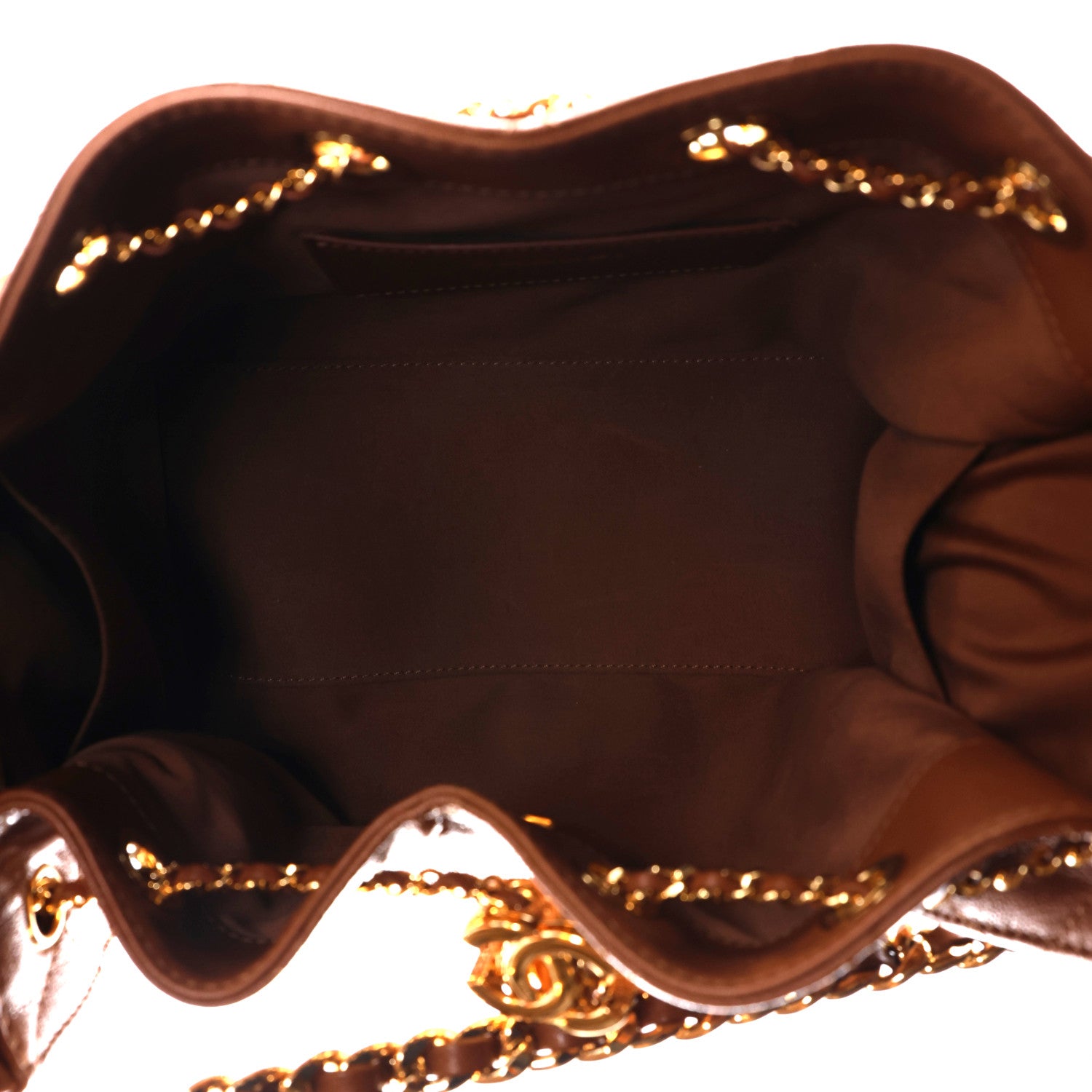 Chanel Goatskin Quilted Small Chanel 25 Handbag Camel 4 of 9