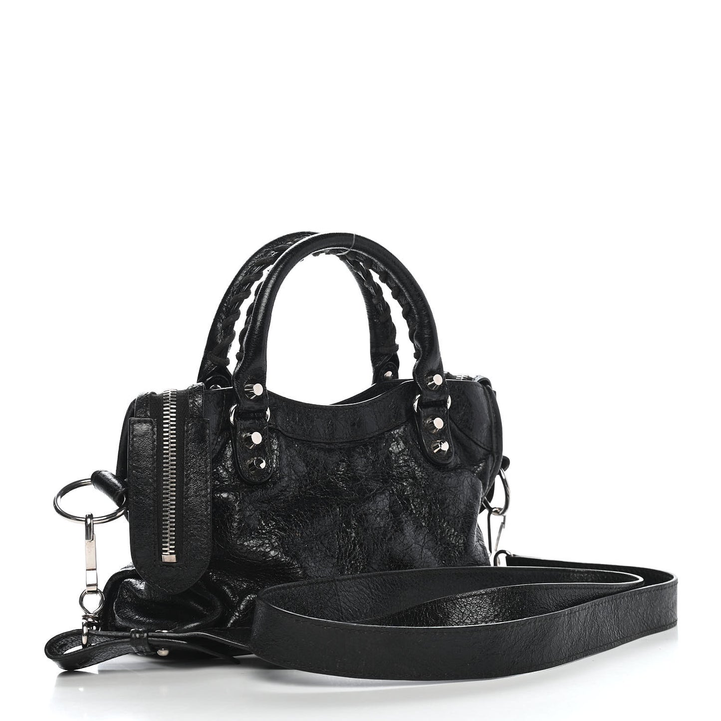 Agneau Classic Silver Hardware Mini City Black