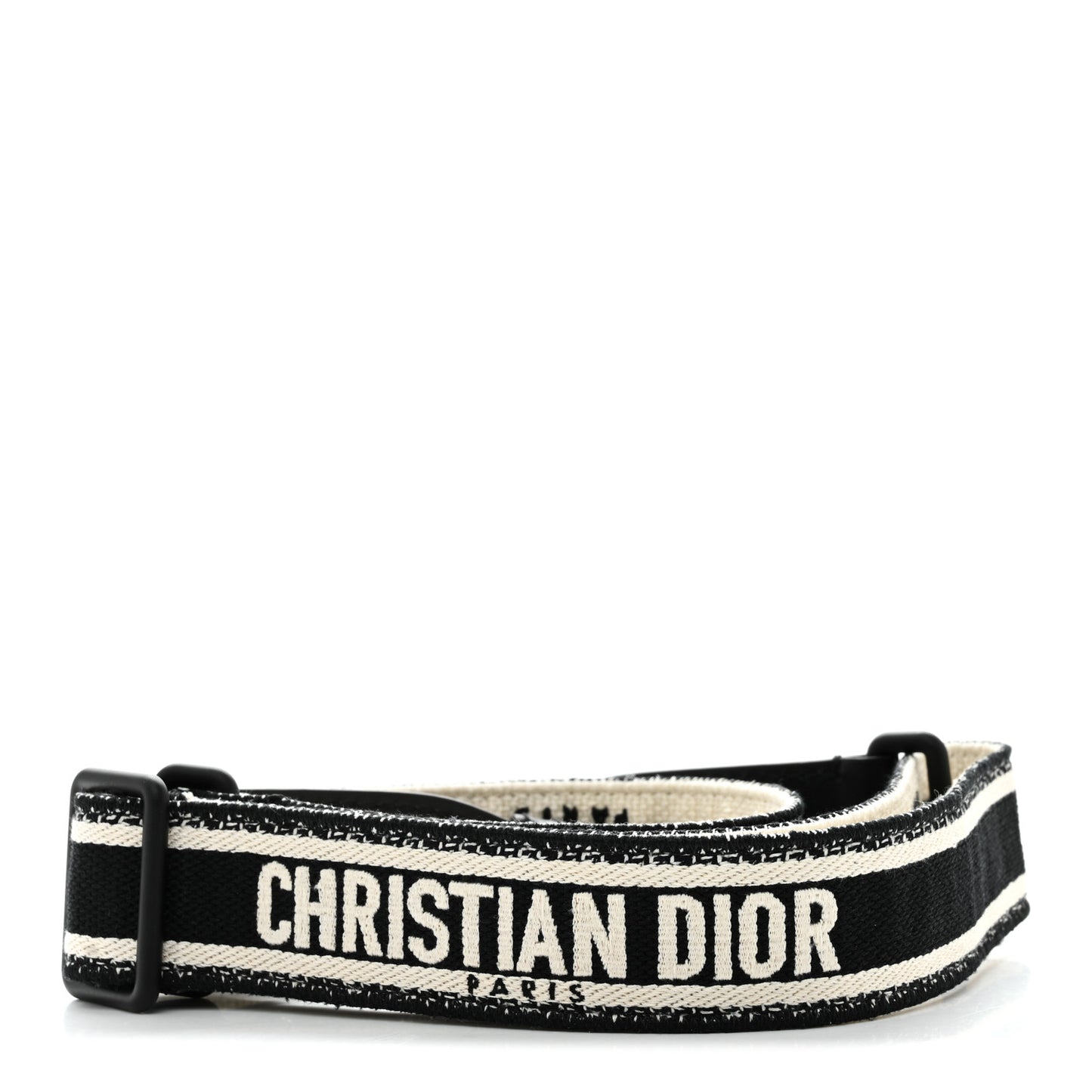 Canvas Embroidered Shoulder Strap Black Ultramatte