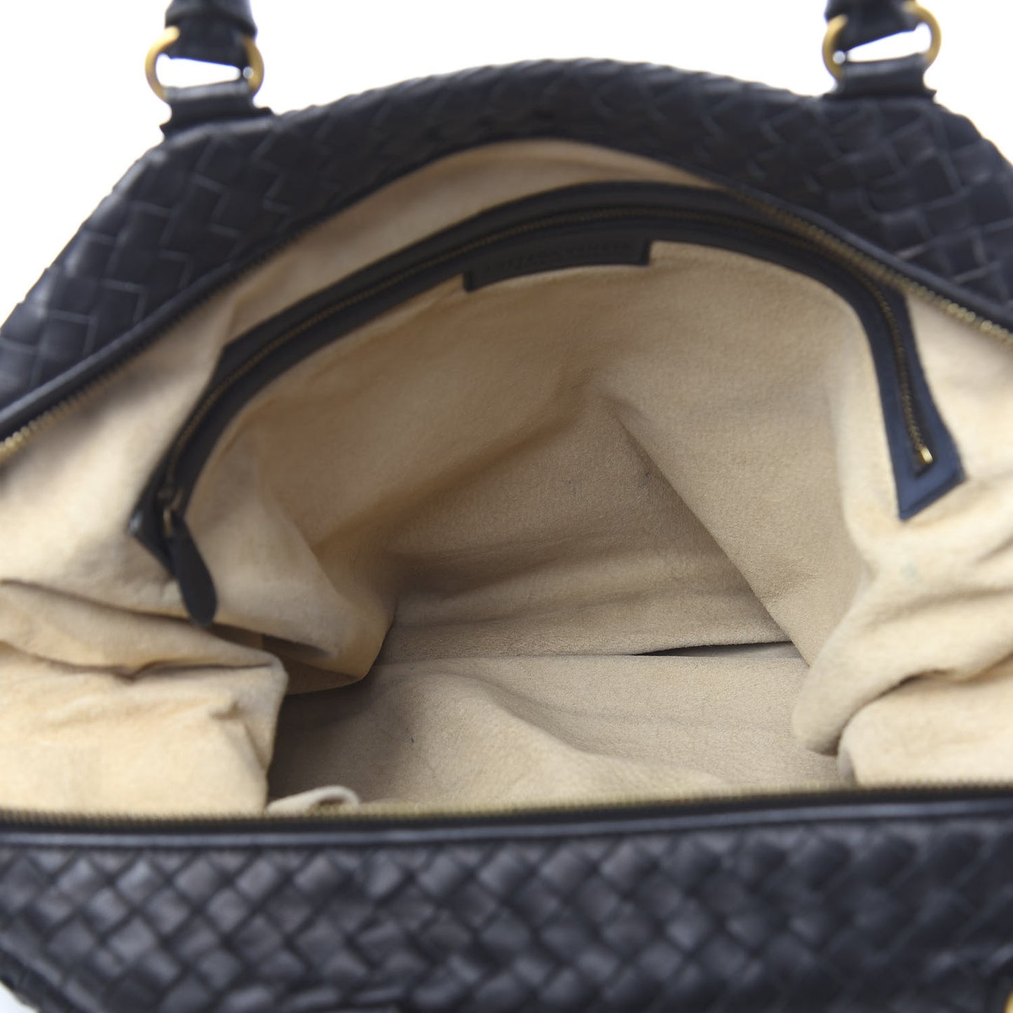 Nappa Intrecciato Medium Convertible Tote Black