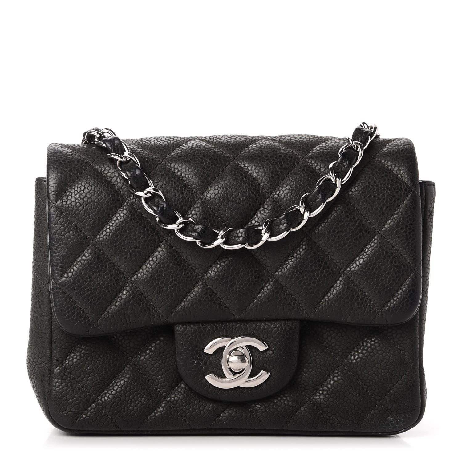 Chanel Iridescent Caviar Quilted Mini Square Flap Black 1 of 14