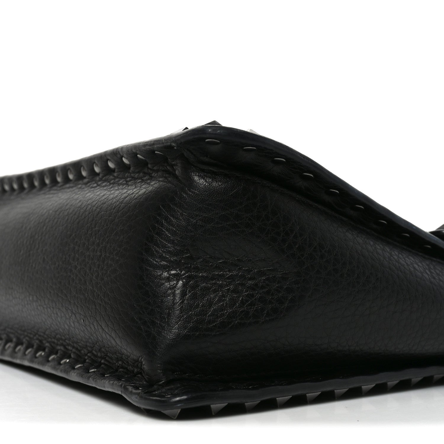Valentino Garavani Alce Printed Calfskin Rockstud Top Handle Flap Shoulder Bag Black 9 of 9