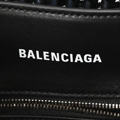 Balenciaga Faux Calfskin Braided Varnished XXS Bistro Basket Black 6 of 9