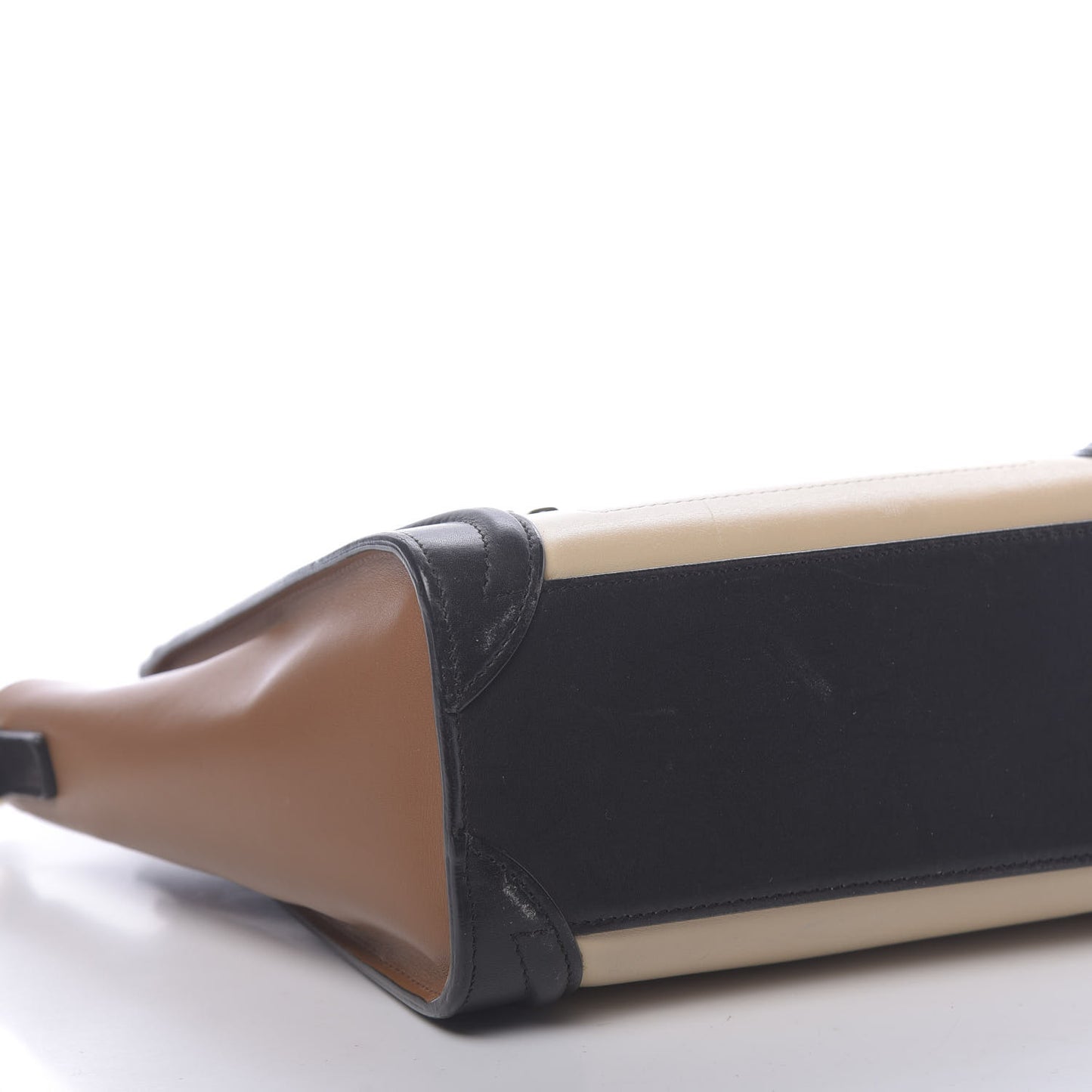 Satin Calfskin Nano Tri-Color Luggage Seashell