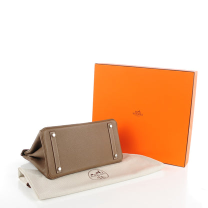 Hermes Taurillon Clemence Birkin 30 Etoupe 6 of 23