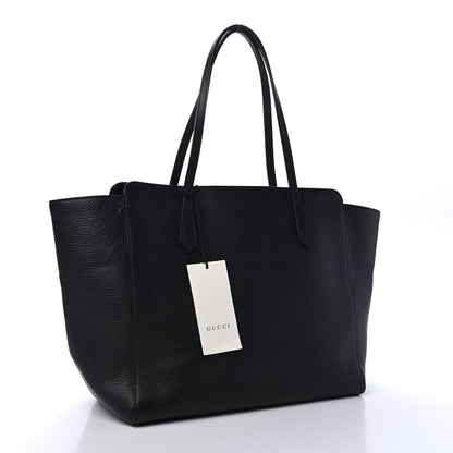 Gucci Pebbled Calfskin Medium Swing Tote Black 2 of 4