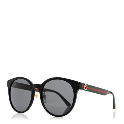 Gucci Acetate GG Web Round Eye Sunglasses GG0854SK Black 1 of 7