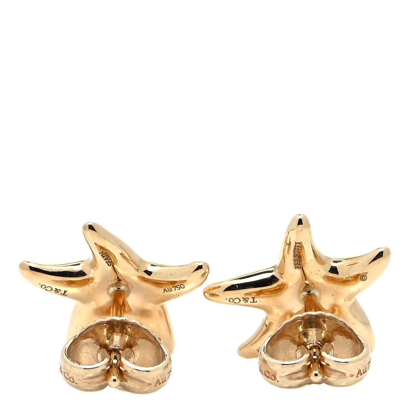 18K Yellow Gold 12mm Elsa Peretti Starfish Earrings