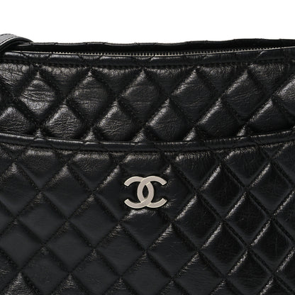 Chanel Aged Calfskin Quilted Large Working Vibe Camera Case Black 8 of 10