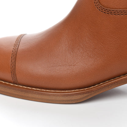 Chanel Calfskin CC Logo Mid Calf Boots 38 Caramel 9 of 20