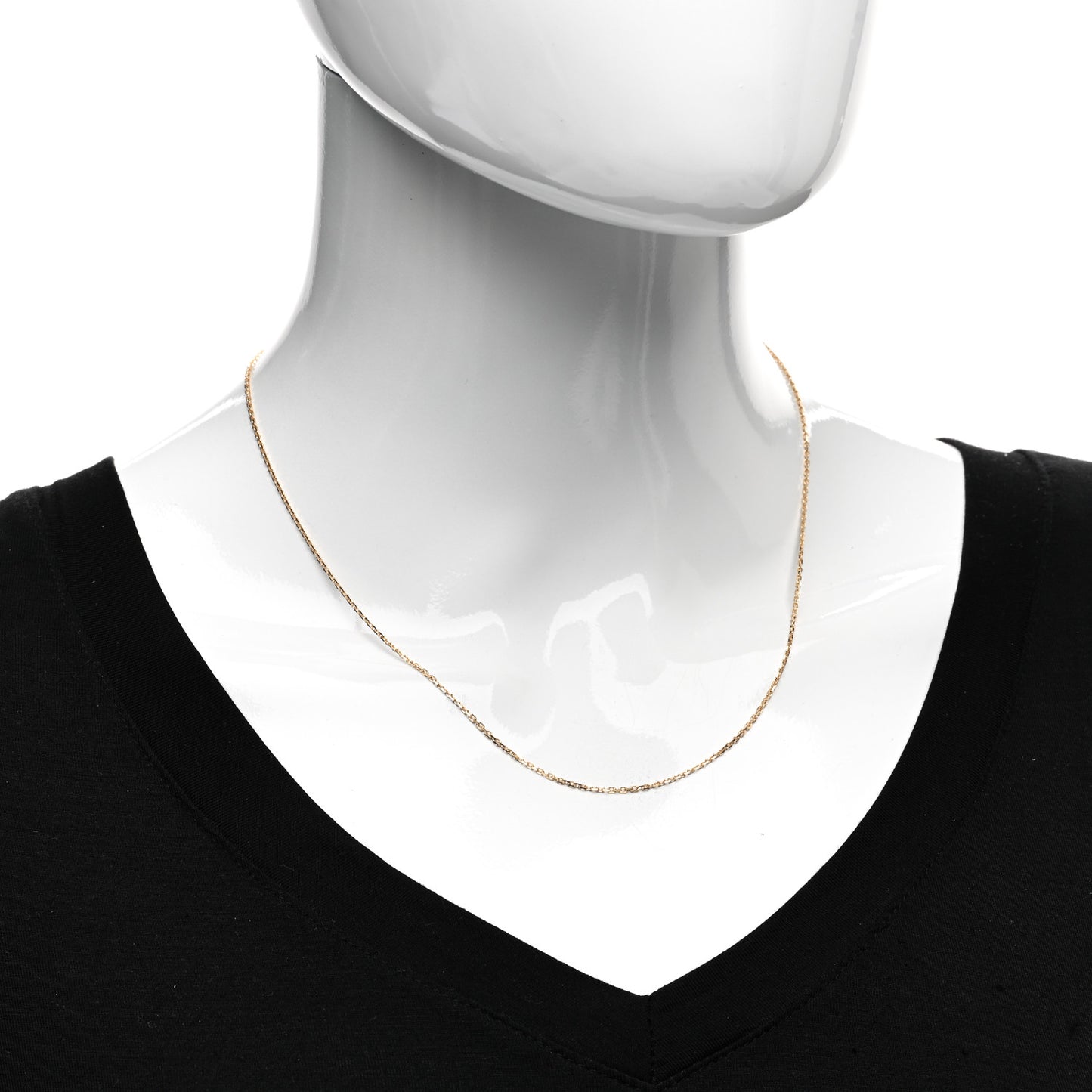 18K Yellow Gold Trace Chain Necklace
