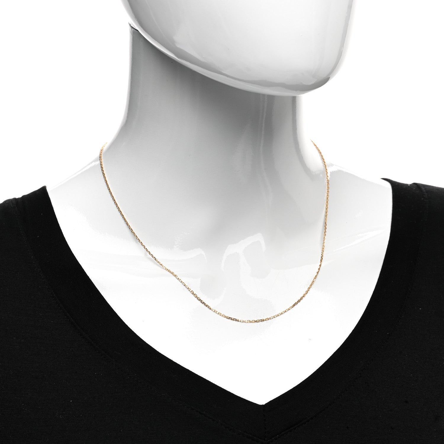 Van Cleef & Arpels 18K Yellow Gold Trace Chain Necklace 2 of 6
