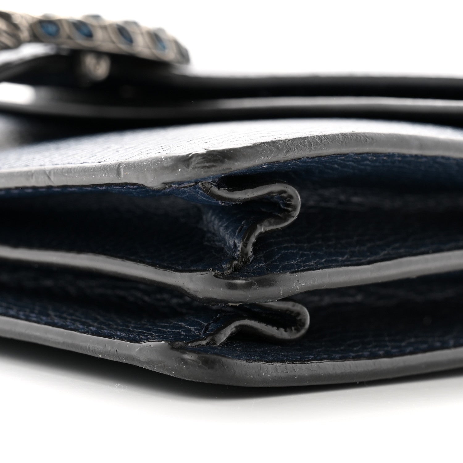 Gucci Pebbled Calfskin Small Dionysus Shoulder Bag Blue Agata 11 of 12
