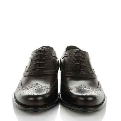 Louis Vuitton Calfskin Mens Wingtip Oxfords 6.5 Dark Brown 2 of 9