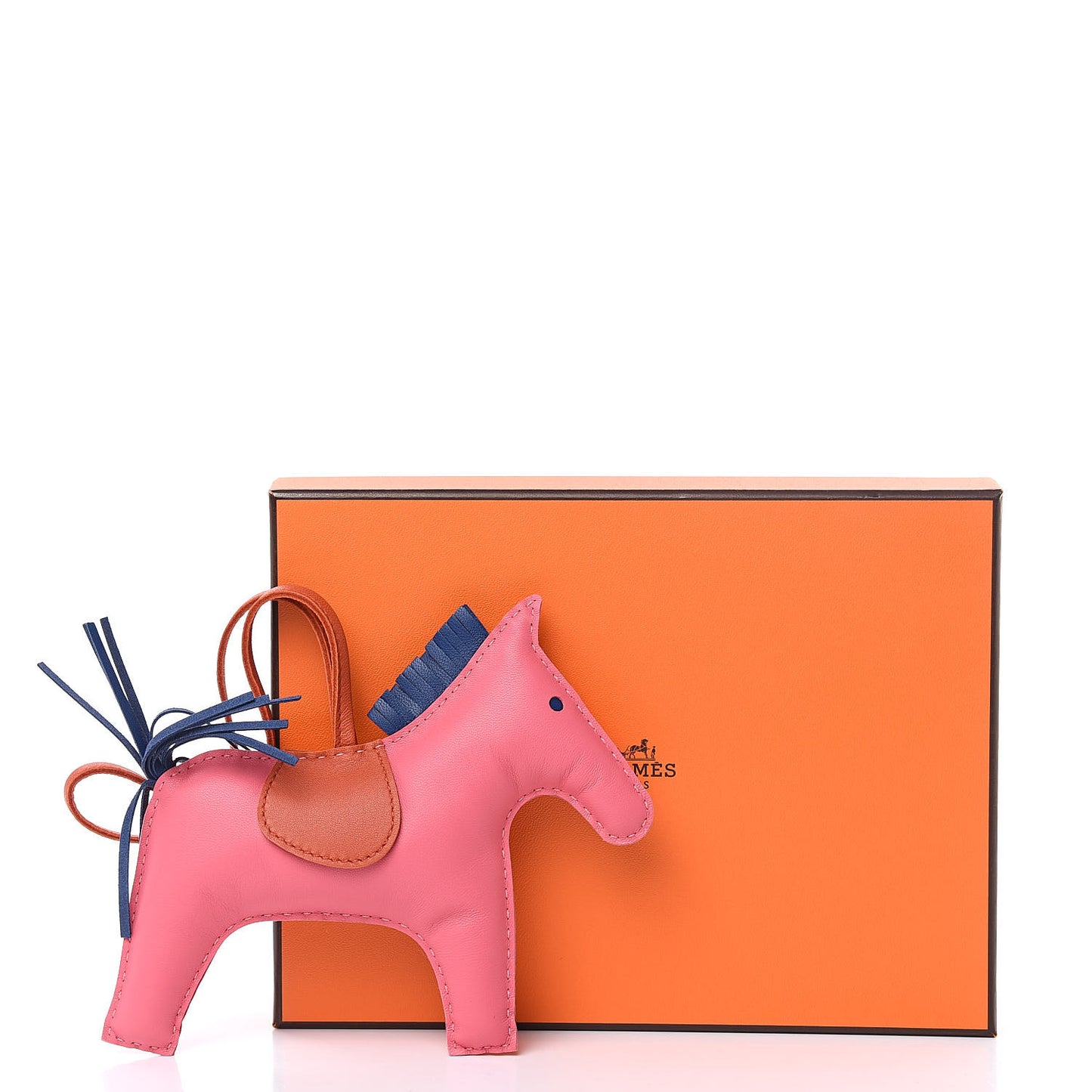 Milo Lambskin Grigri Rodeo Horse Bag Charm GM Rose Azalee Cornaline Bleu De Malte