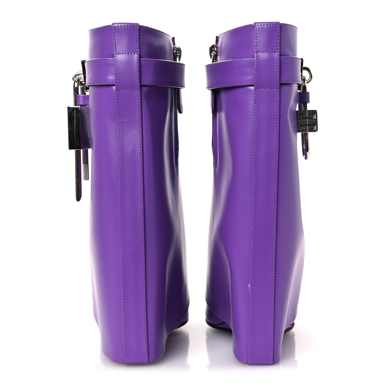 Givenchy Calfskin Shark Lock Ankle Boots 35 Ultraviolet 6 of 16