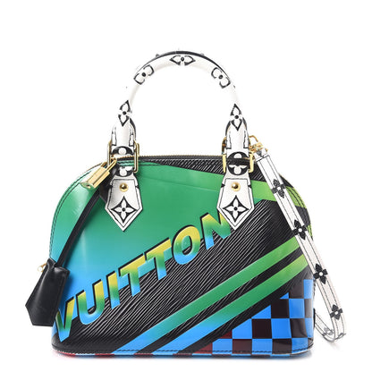 Louis Vuitton Epi Damier Race Alma BB Blue Vert 1 of 12