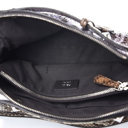 Fendi Shiny Snakeskin Bi-Color Medium By The Way Boston Bag Cassis Multicolor 6 of 8